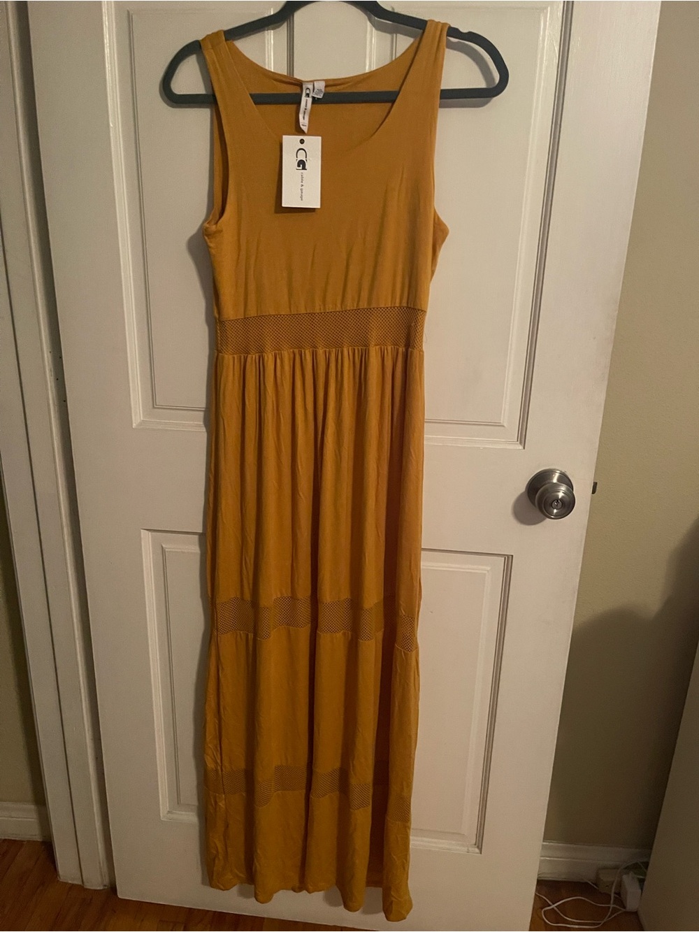 Cable & Gauge Mustard Sleeveless Maxi Dress